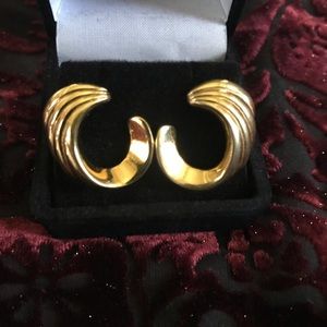 Monet Gold tone post earrings